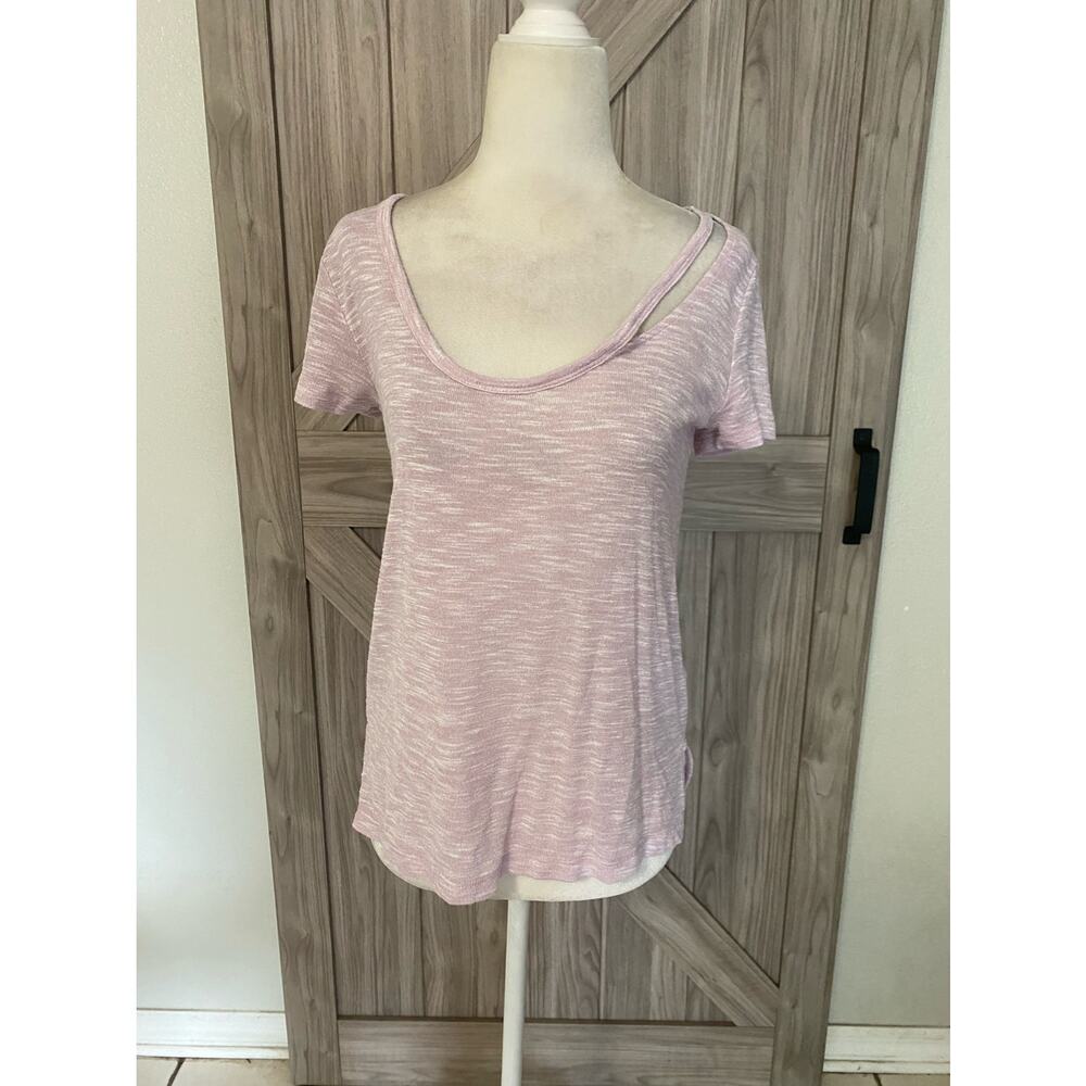 Express one eleven  Heather pink extra small short sleeve tee